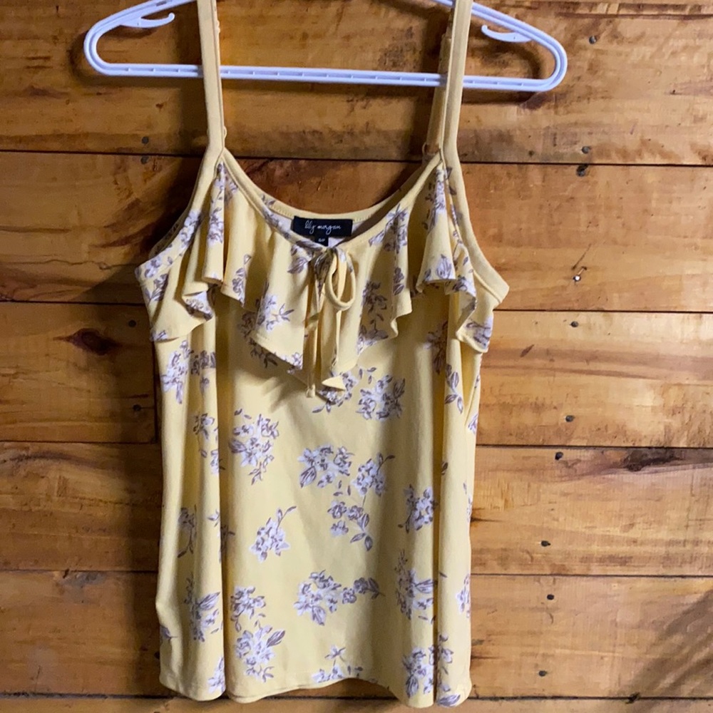 Ruffled Spaghetti Strap Tank top